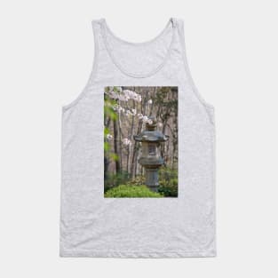 Japanese stone lantern in Japanese garden Tank Top